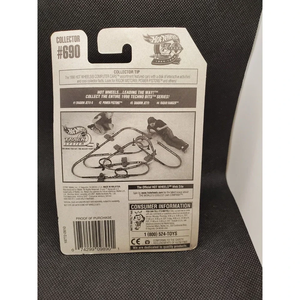 Hot Wheels Techno Bits Series Power Pistons ,#2/4 card #690 3 spoke variation